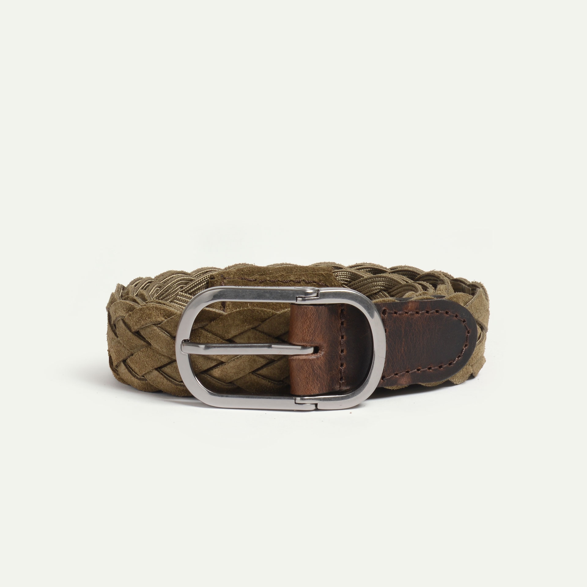 Cliquet geflochtener Gürtel - Khaki (image n°1)