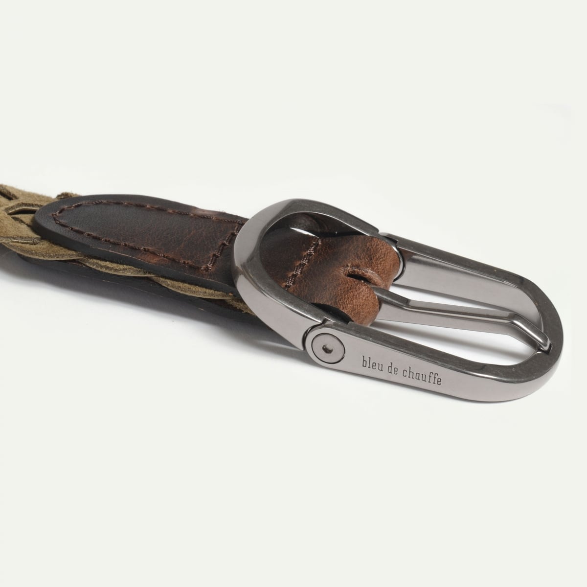 Ceinture Cliquet tressée - Kaki suédé (image n°3)