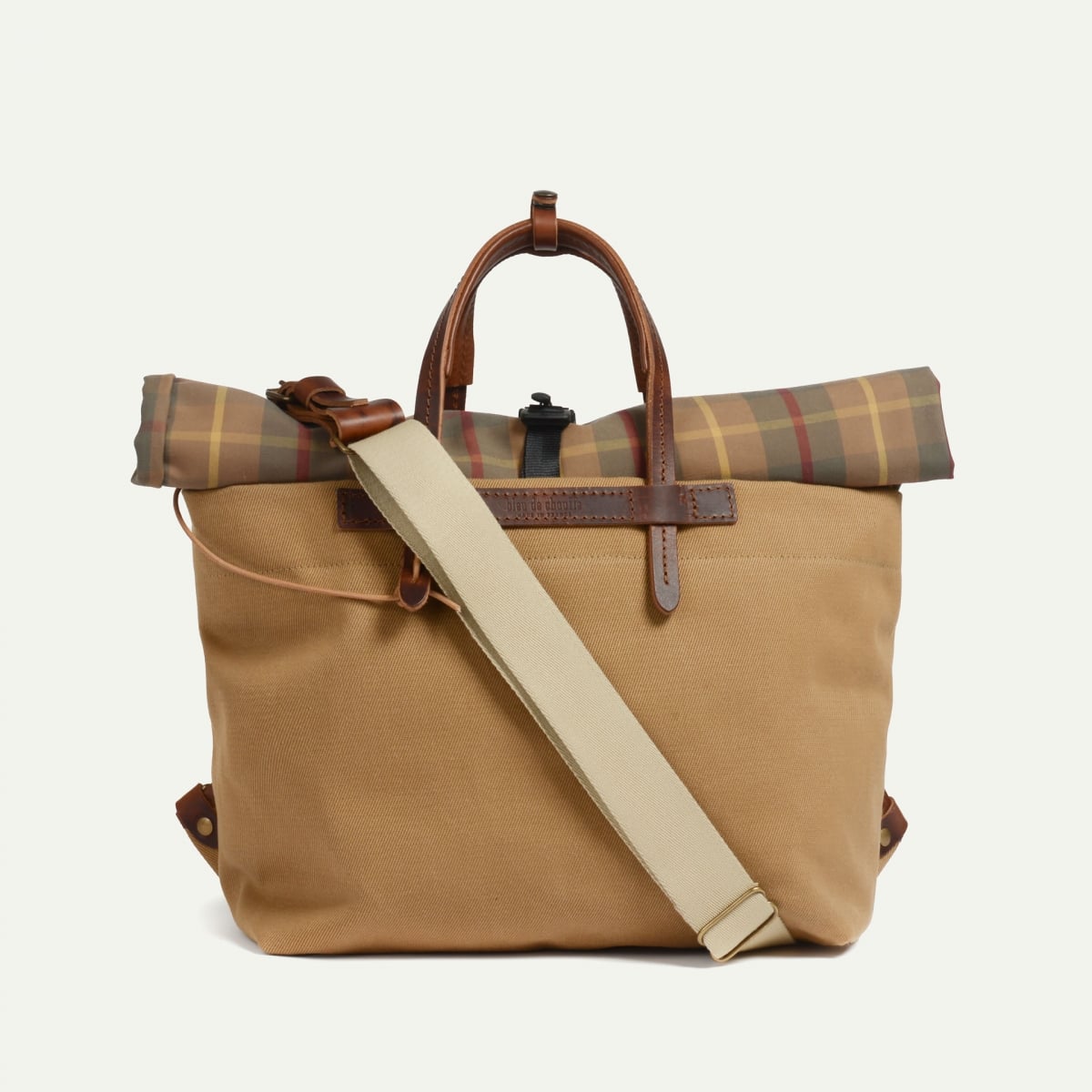 Sac Business Woody - Carreaux Camel (image n°1)