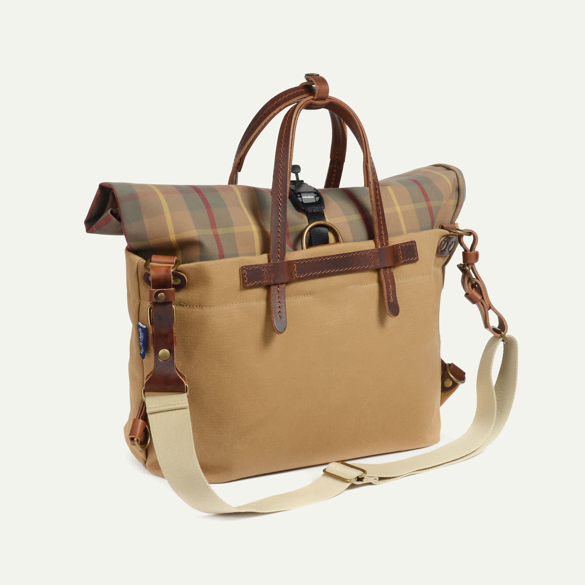 Sac Business Woody - Carreaux Camel (image n°4)