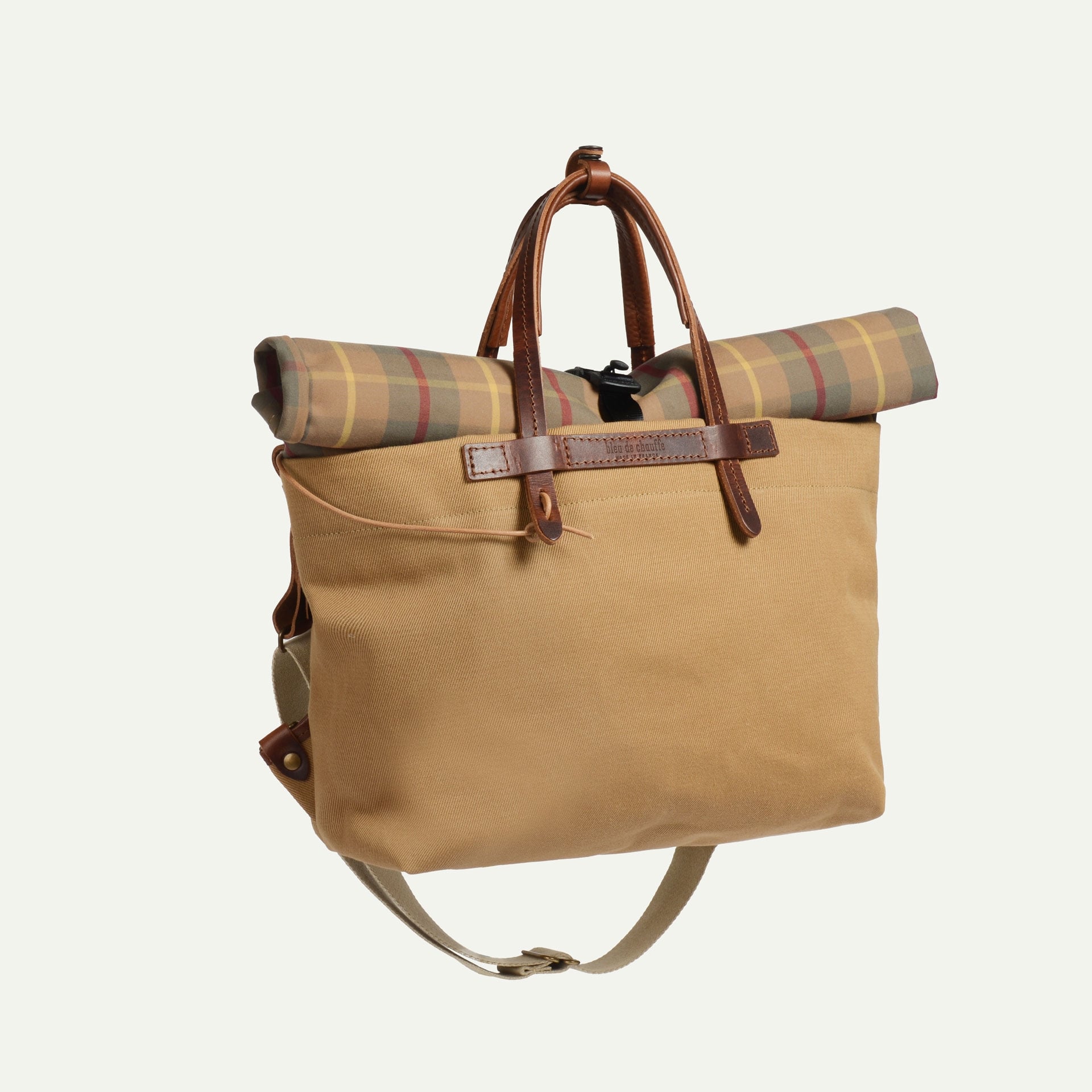 Sac Business Woody - Carreaux Camel (image n°3)