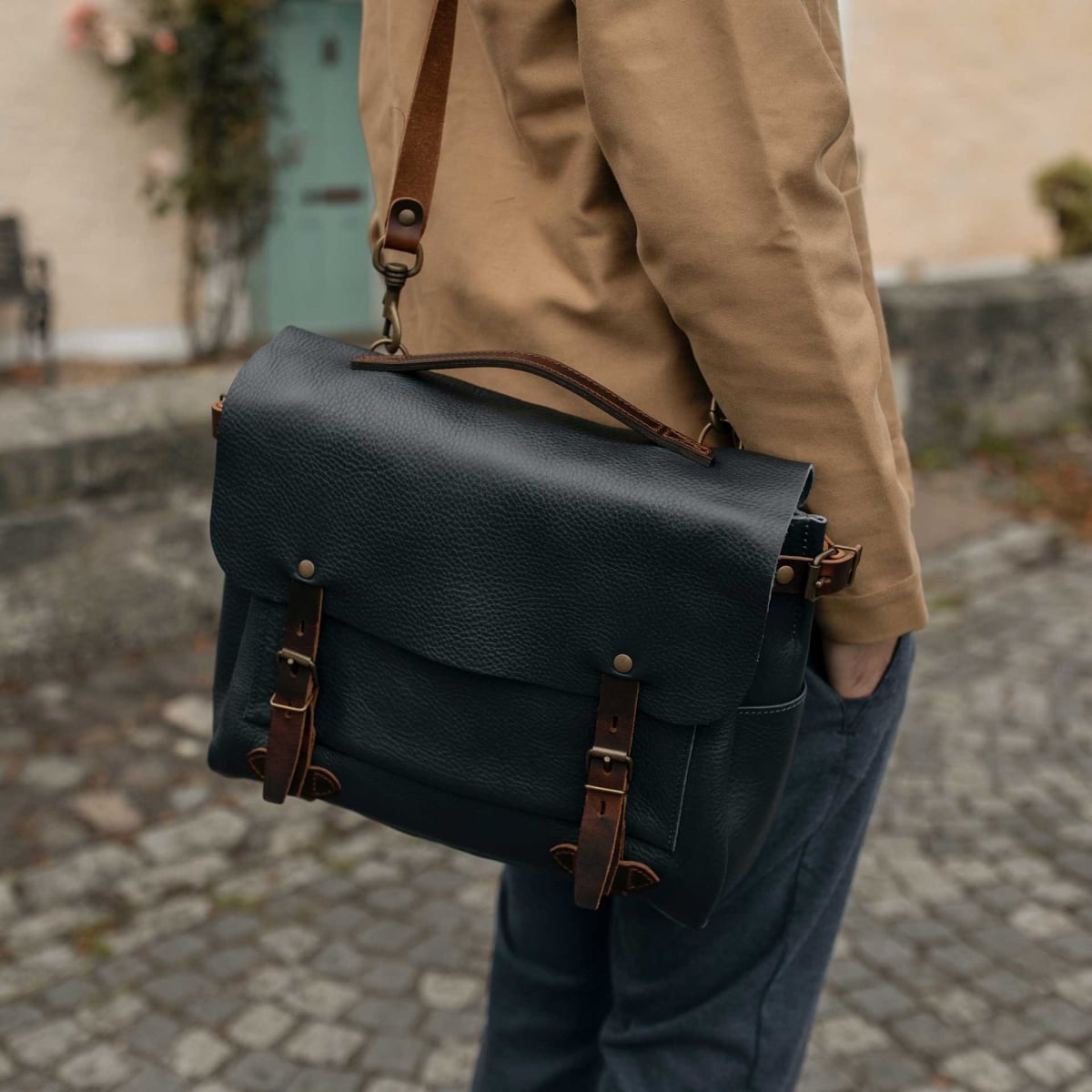 Sac Postier Eclair M - Marron Brun (image n°6)