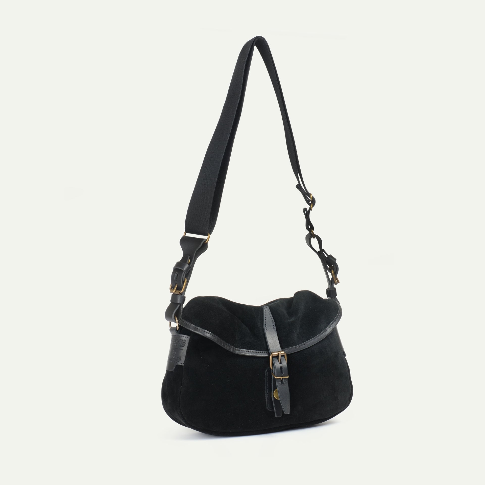 Musette XS Fisherman's bag / Suede - Black (image n°2)