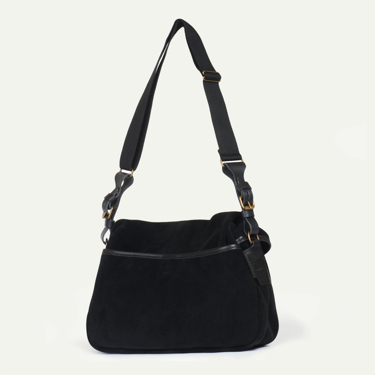 Musette M Fisherman's bag / Suede - Black (image n°3)