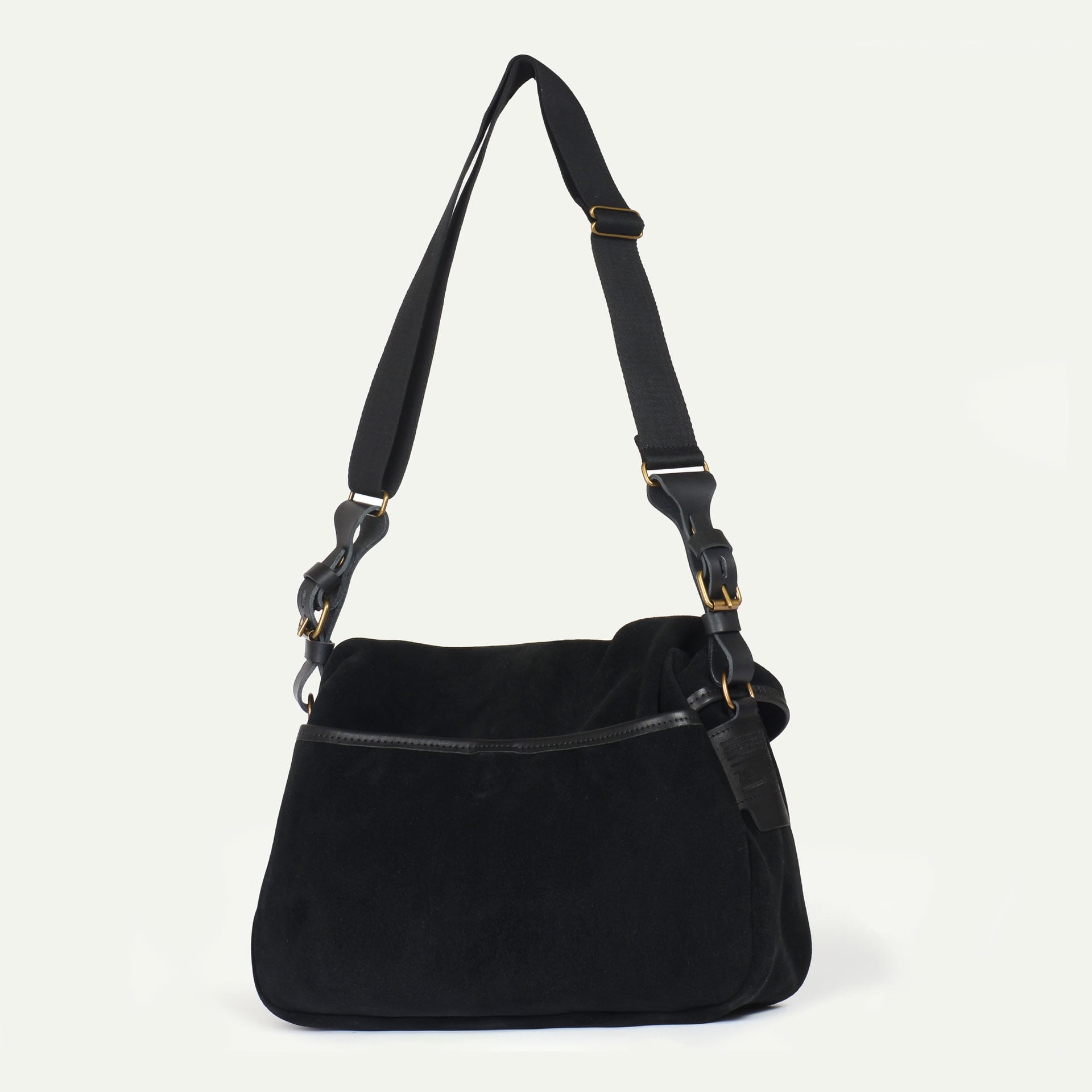 Bolsa de pescador M / Cuero aterciopelado - Negro (imagen n.º 3)