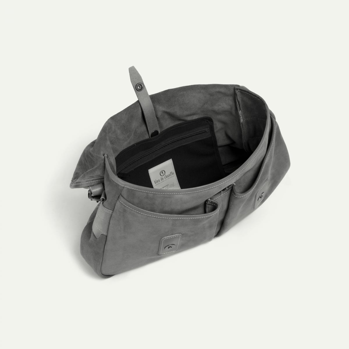 Musette M Fisherman's bag / Suede - Black (image n°4)