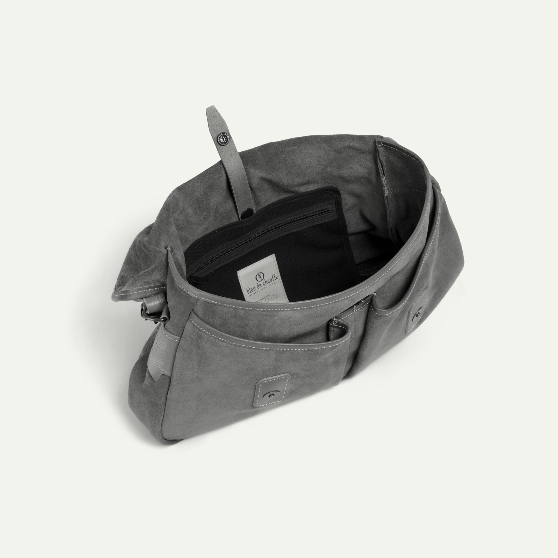 Musette M Fisherman's bag / Suede - Black (image n°4)