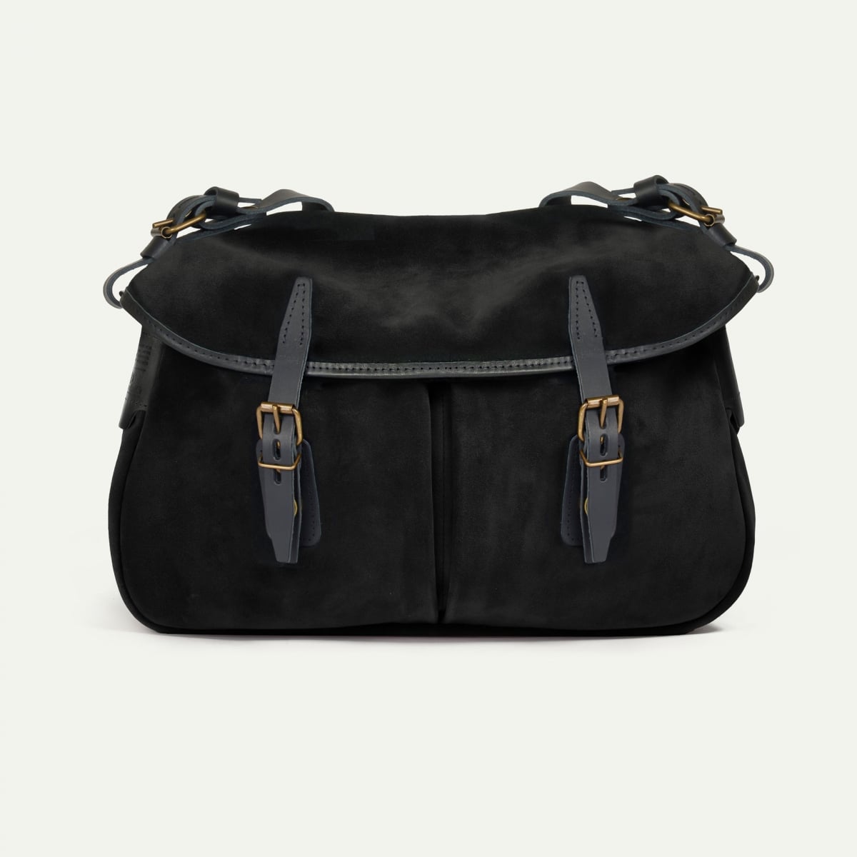 Bolsa de pescador M / Cuero aterciopelado - Negro (imagen n.º 1)