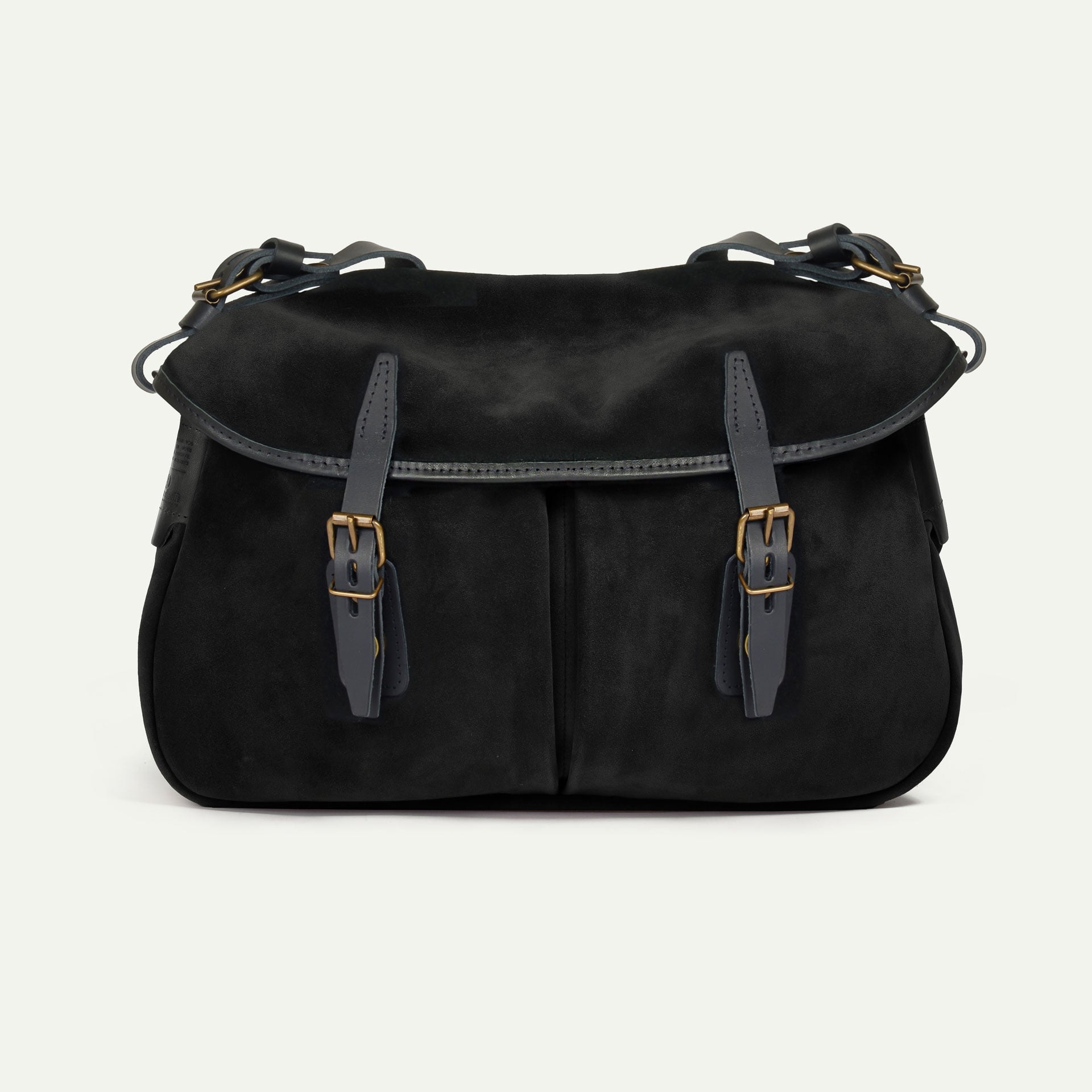 Musette M Fisherman's bag / Suede - Black (image n°1)