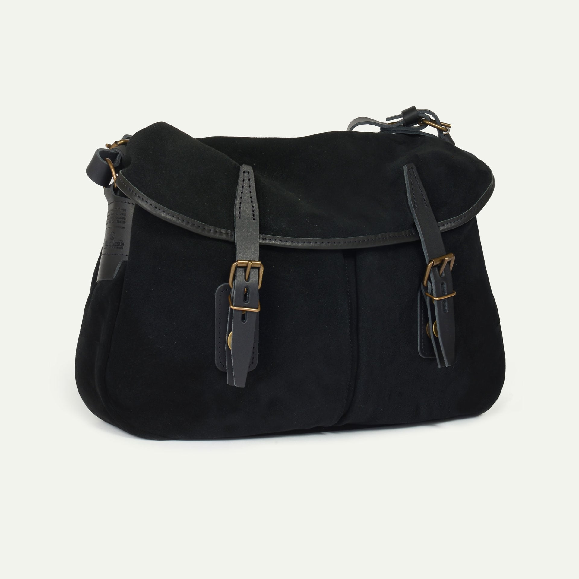 Musette M Fisherman's bag / Suede - Black (image n°2)