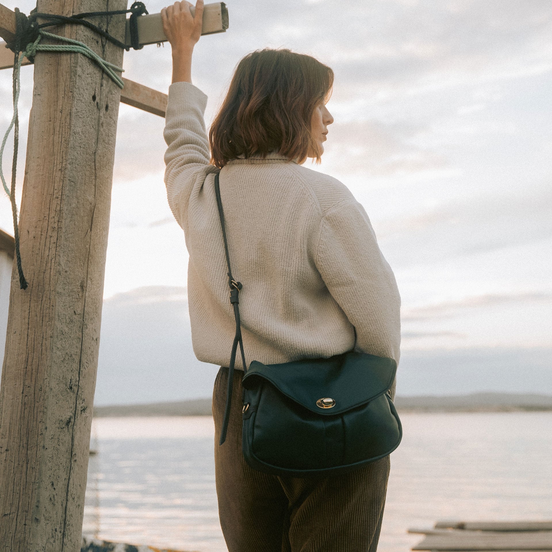Janice Soft Musette S bag - Serpentine green (image n°6)