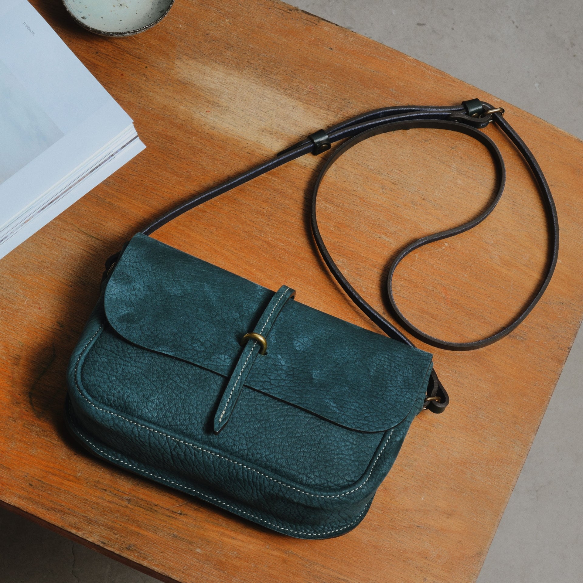 Sac postier Pastiche - Soft Petrolio (image n°5)