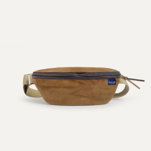 Sac banane Beat 4,5L / Cuir Velours - Tabac