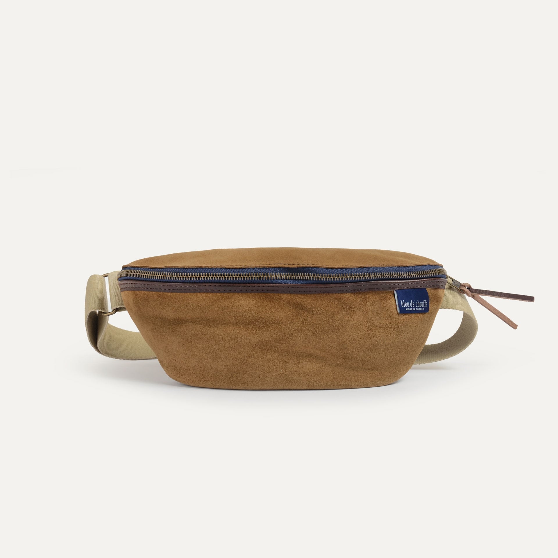 Gürteltasche New Beat / Veloursleder - Haselnussbraun (image n°1)