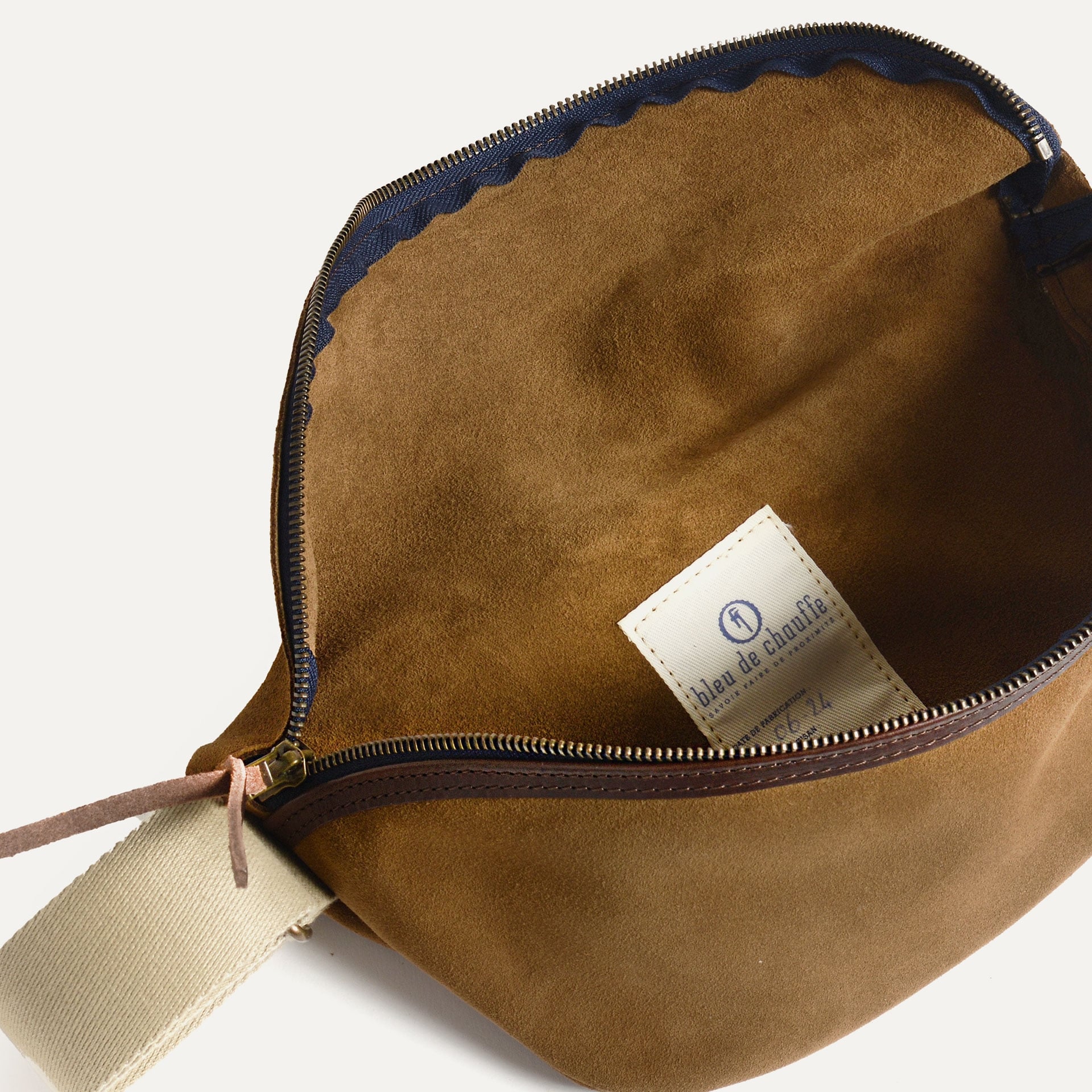 Gürteltasche New Beat / Veloursleder - Haselnussbraun (image n°4)
