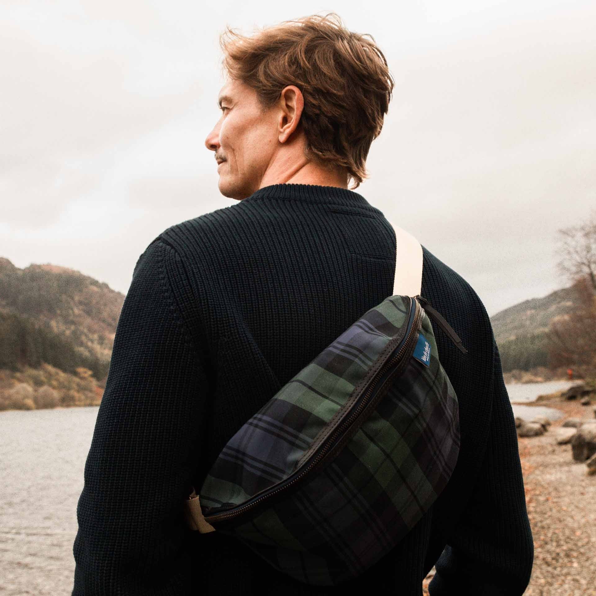New Beat XL Belt bag - Blue tartan (image n°5)