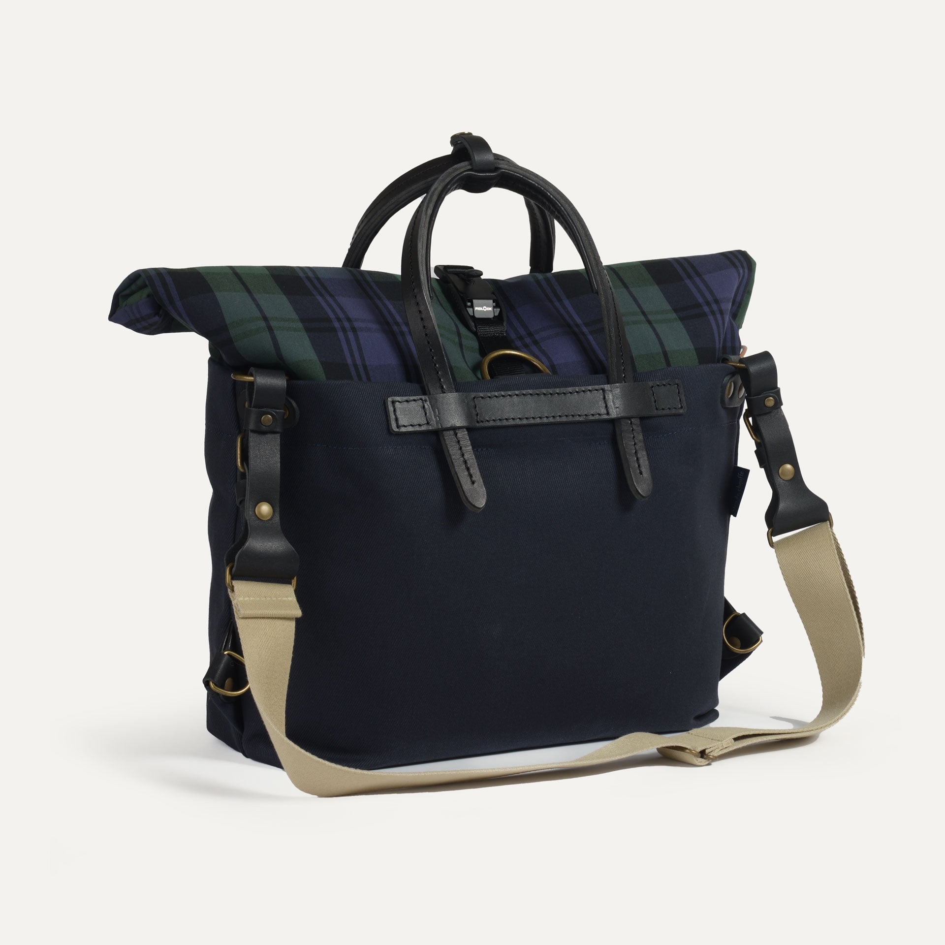 Woody Business bag - Tartan Navy blue (image n°4)