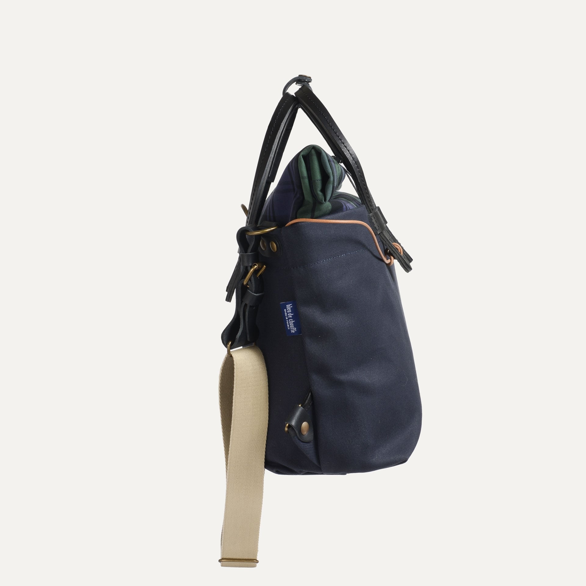 Woody Business bag - Tartan Navy blue (image n°2)