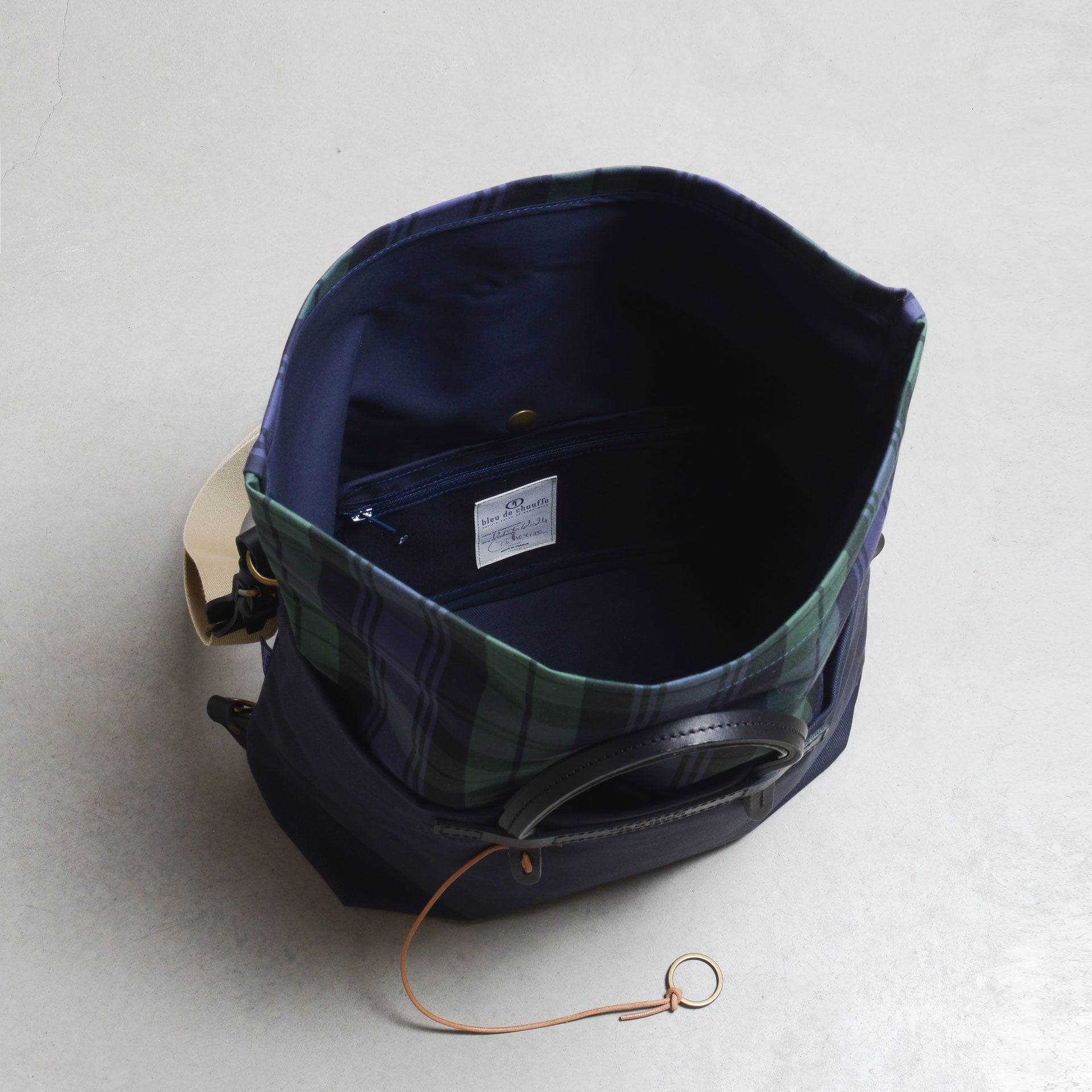 Woody Business bag - Tartan Navy blue (image n°5)