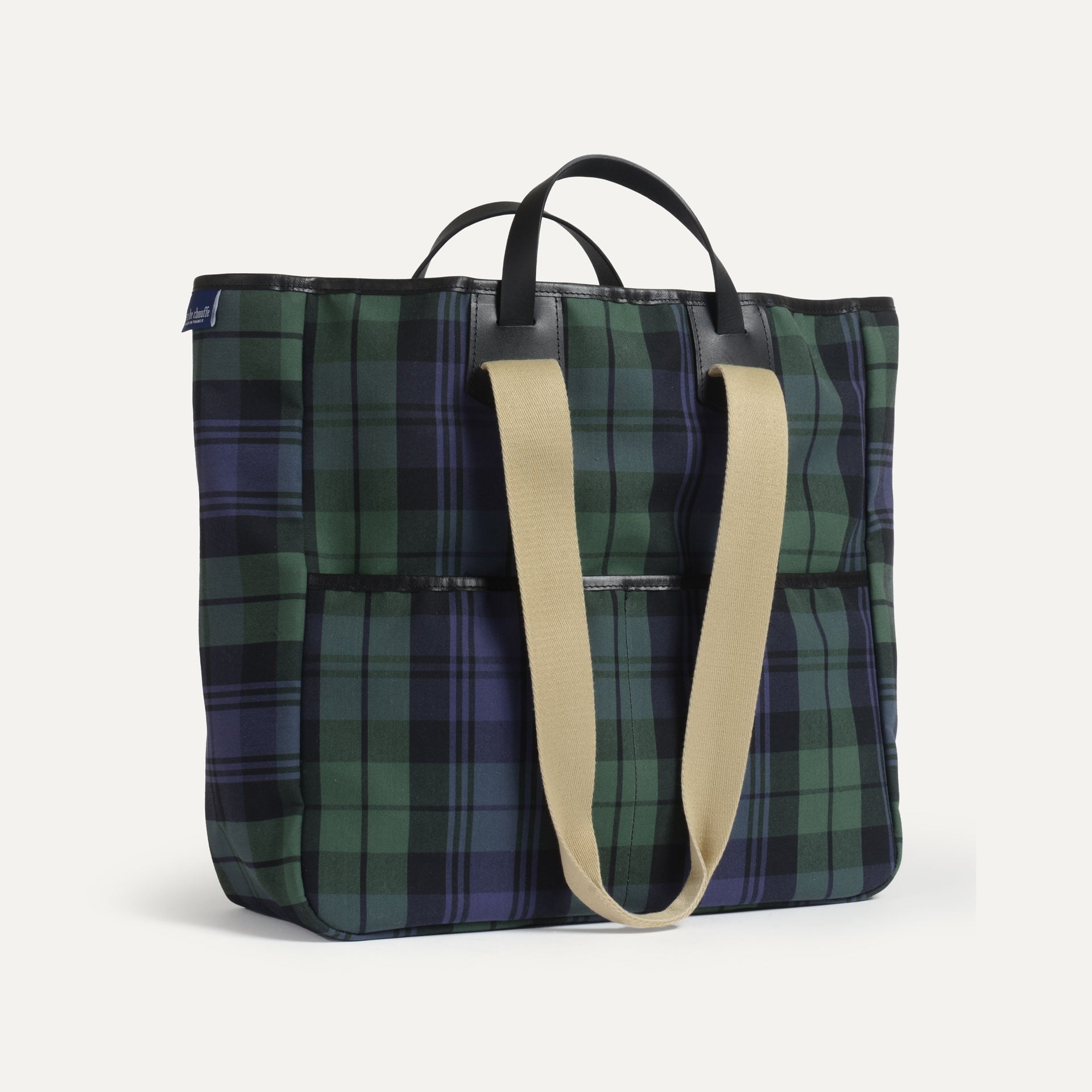 Meline Tote Bag - Tartan Navy Blue (image n°2)