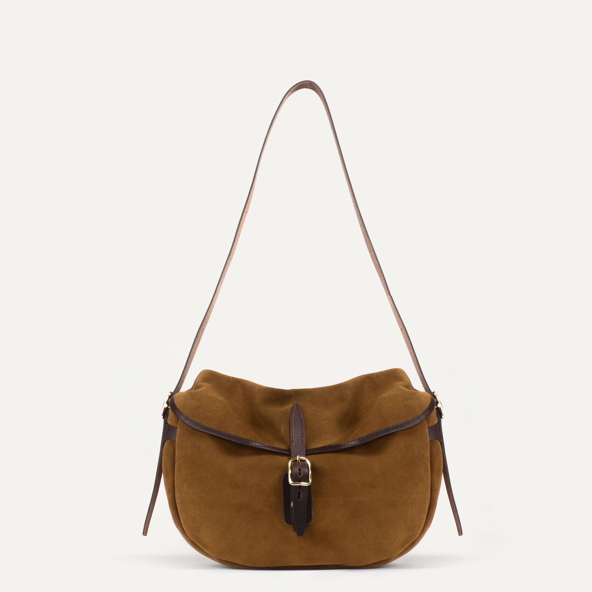 Musette du pêcheur demi lune Margot -  Marron Noisette (image n°1)