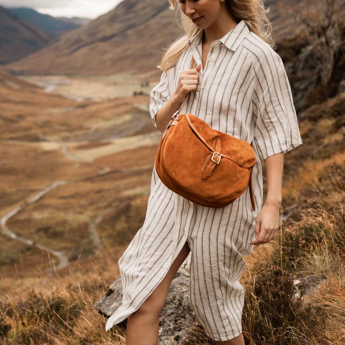 Bolsa de pescador media luna Margot - Musk (imagen n.º 7)