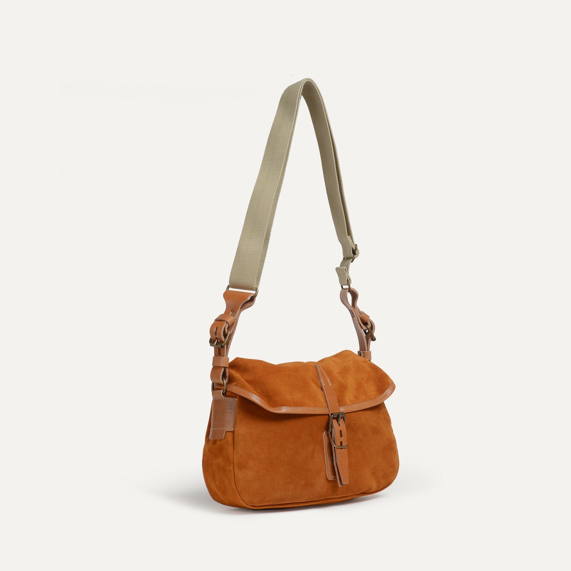 Musette XS Fisherman's bag / Suede - Ocher (image n°2)