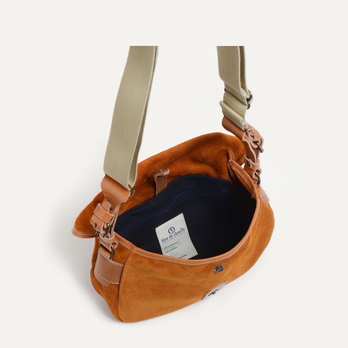 Musette XS Fisherman's bag / Suede - Ocher (image n°4)