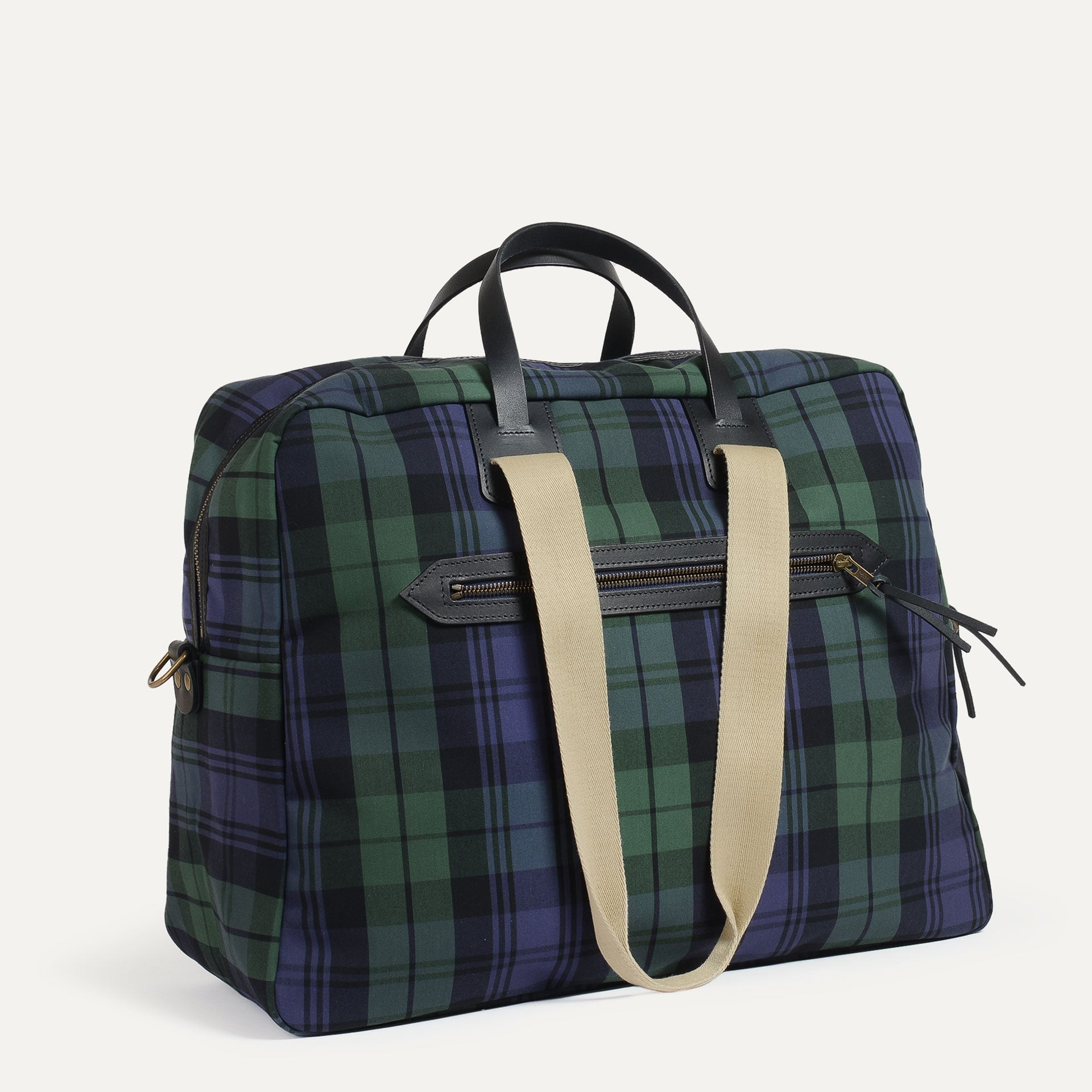 Missak aviator travel bag - Tartan Navy Blue (image n°2)