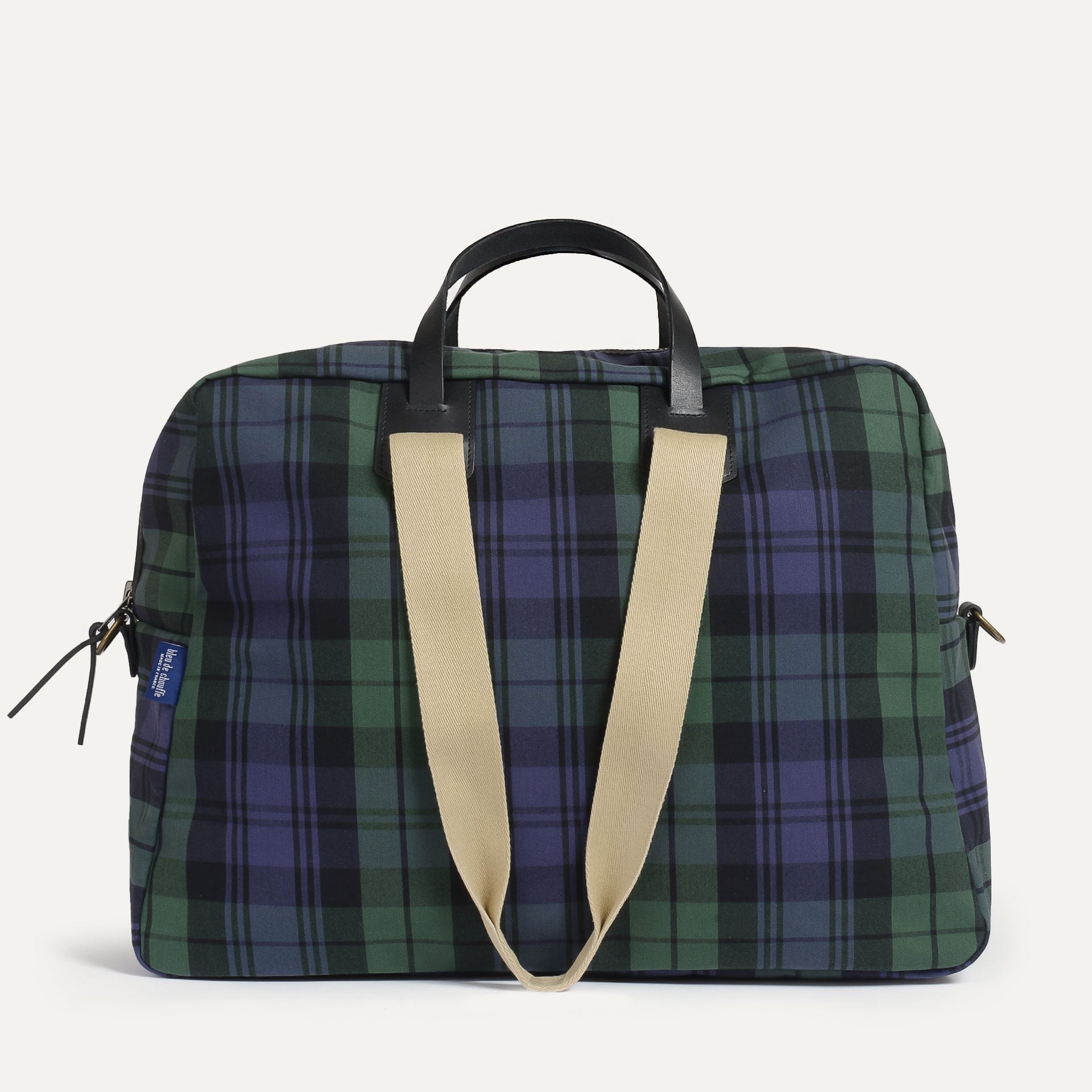 Missak aviator travel bag - Tartan Navy Blue (image n°1)