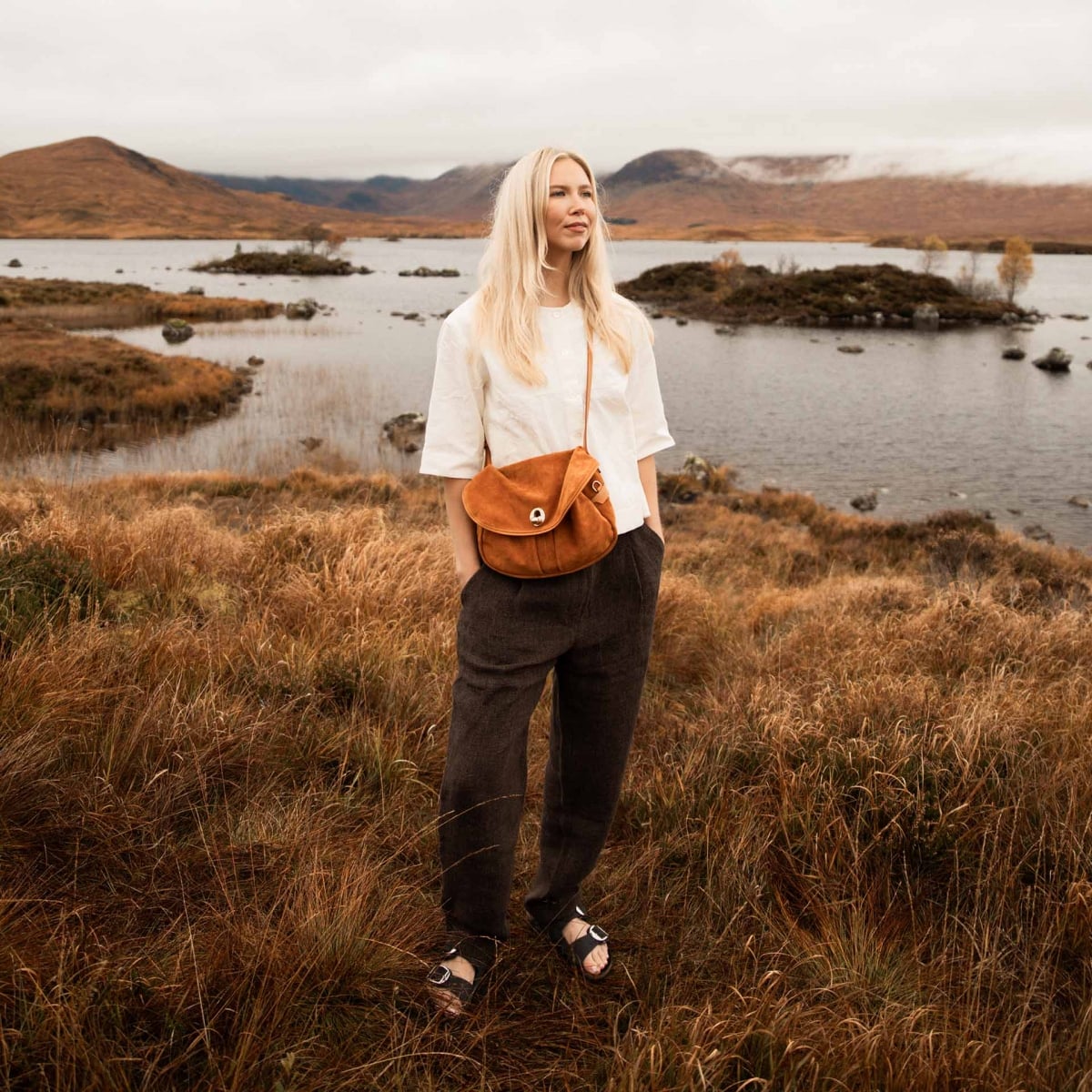 Janice Soft Musette S bag - Ocher (image n°7)