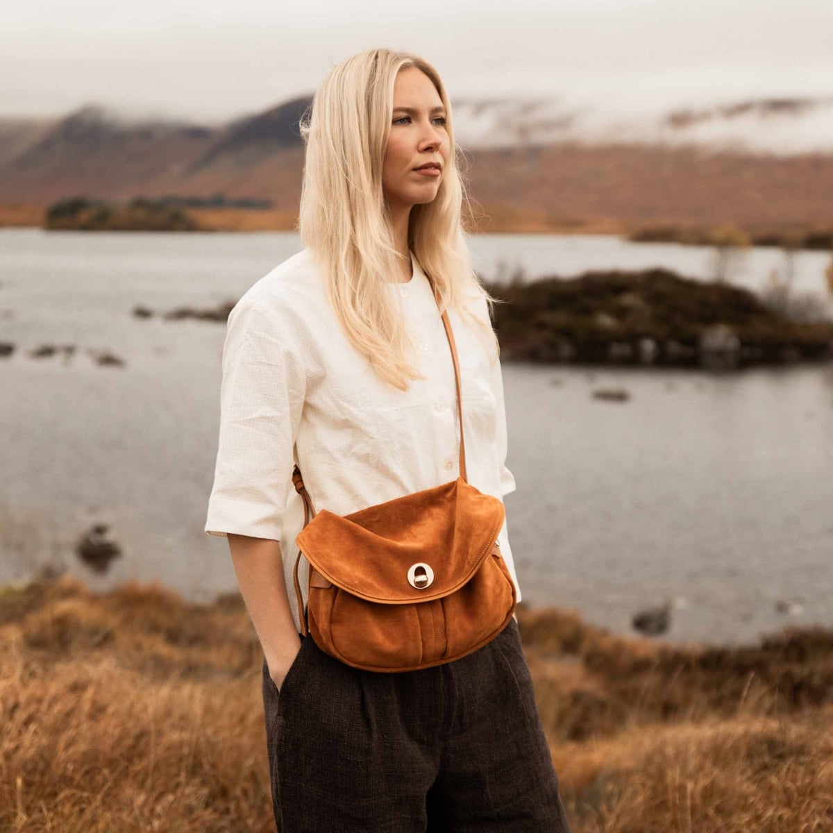 Janice Soft Musette S bag - Ocher (image n°6)