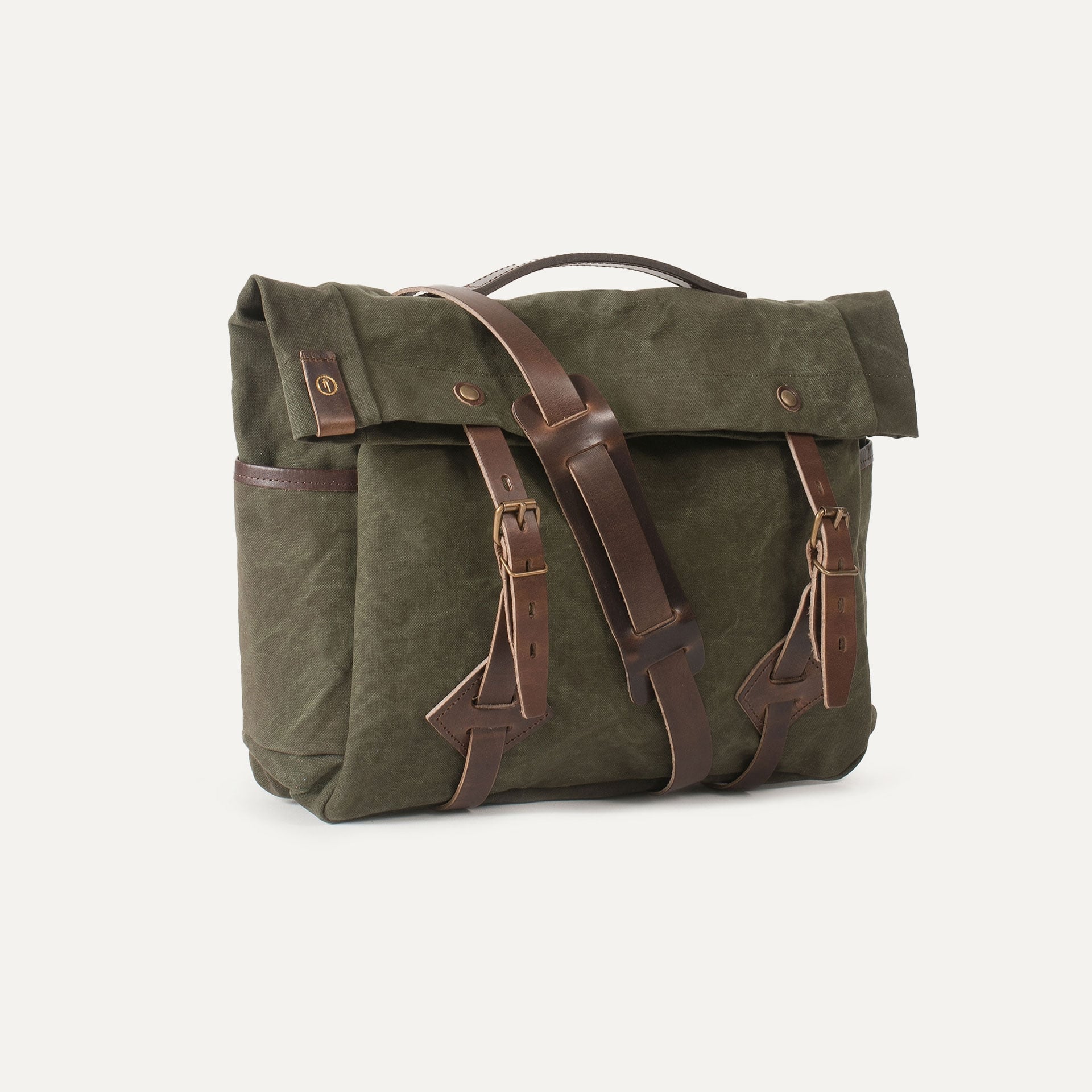 Gaston Musette Satchel Bag - Dark Khaki stonewashed (image n°2)