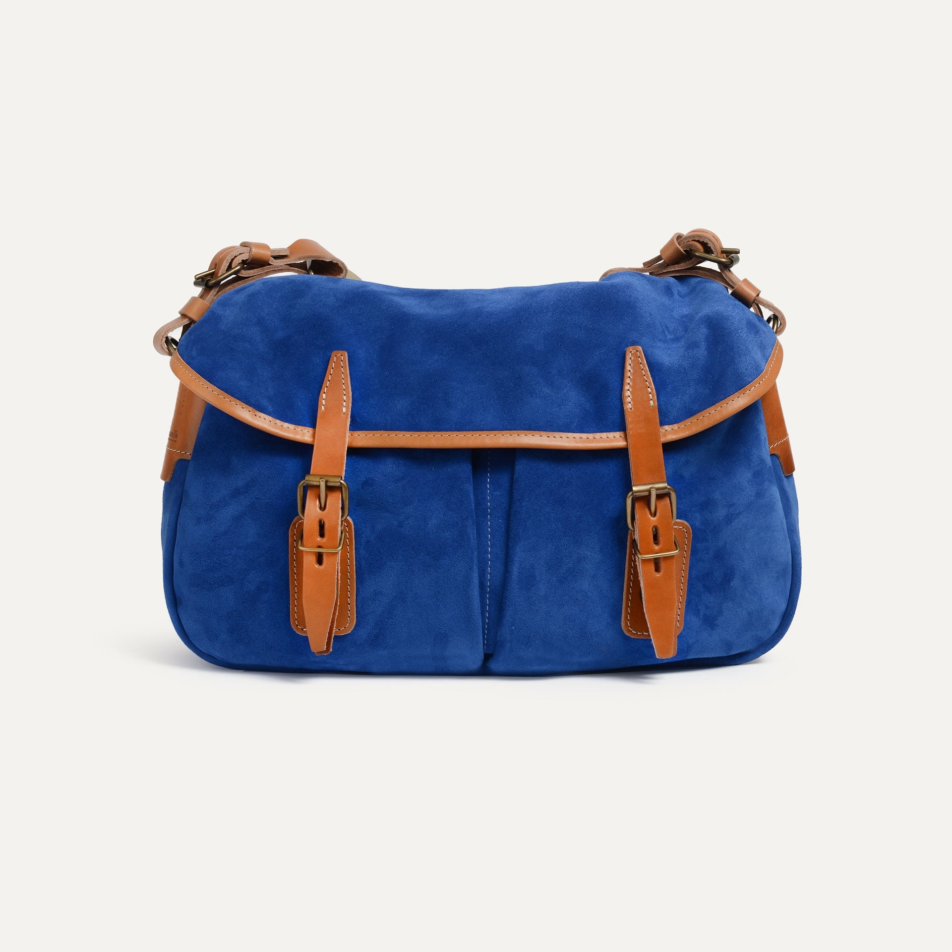 Musette du Pêcheur S / Cuir Velours - Bleu Absolut (image n°1)