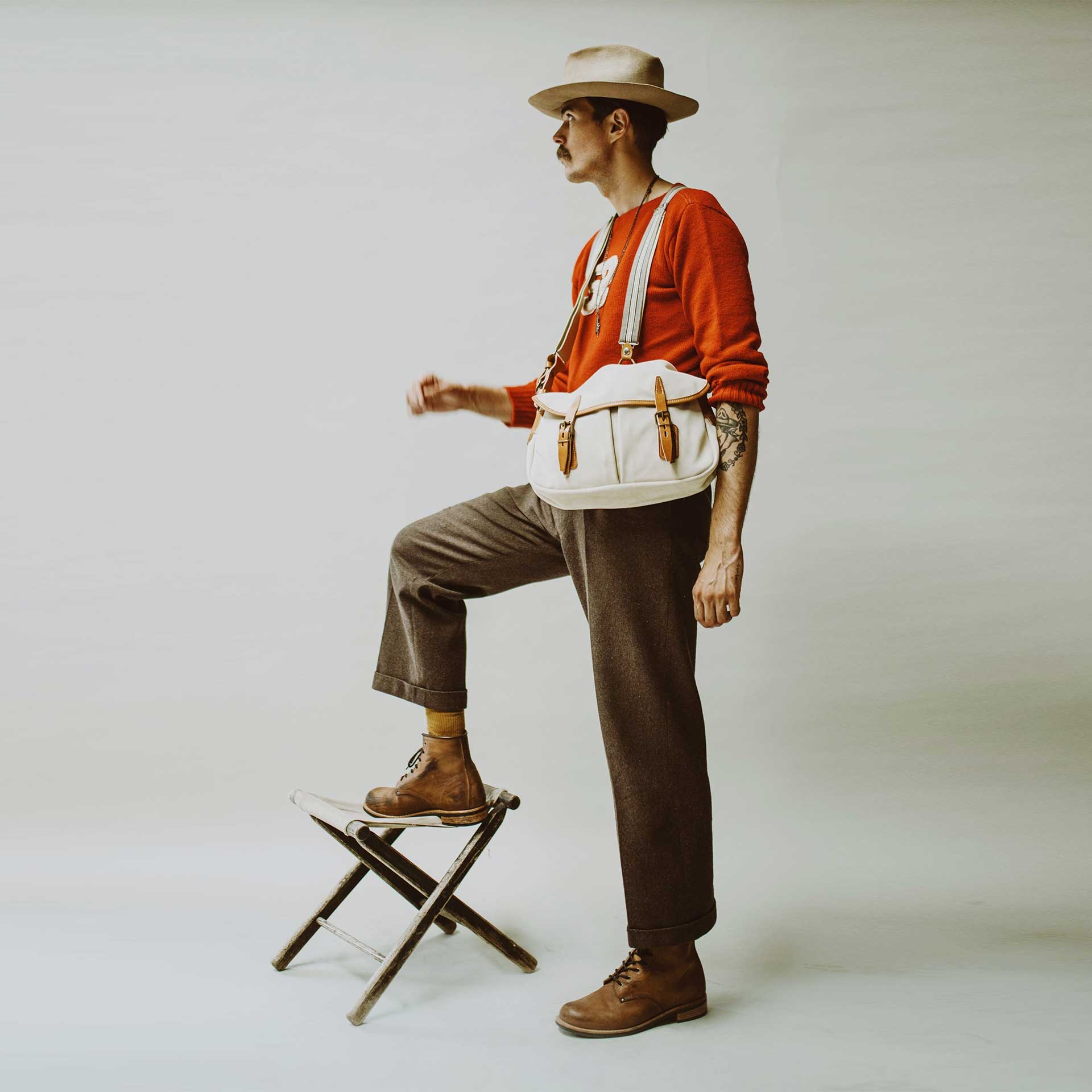 Musette S Fisherman's bag - Ecru (image n°7)