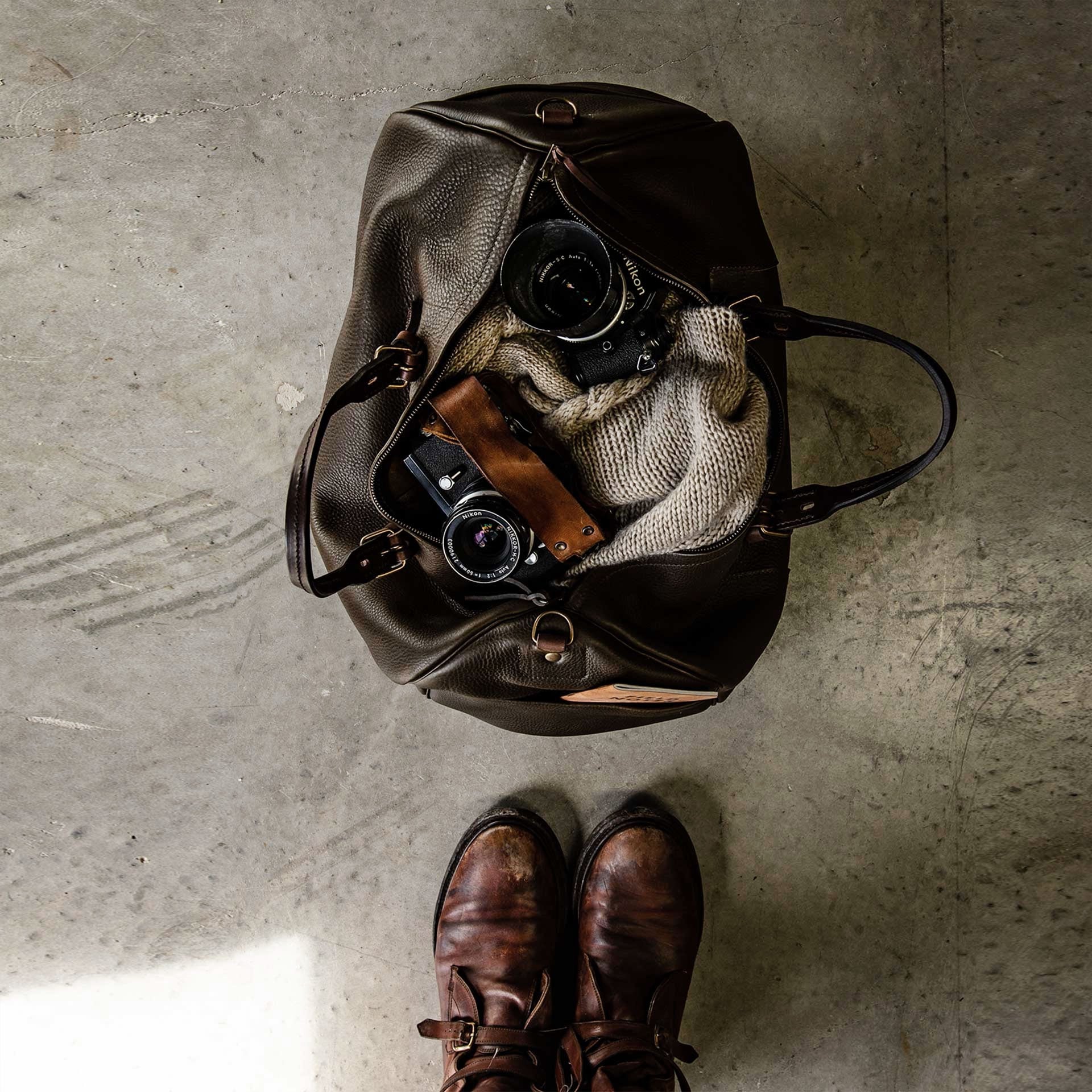 Sac de voyage Hobo - Marron Kaki (Smog) (image n°5)