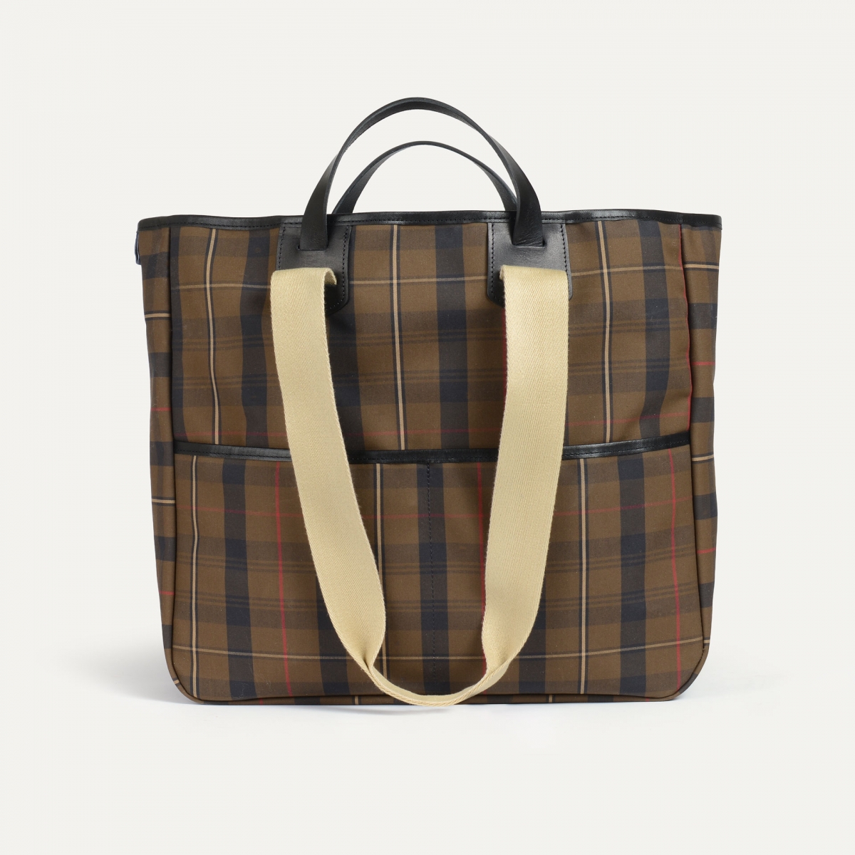 Meline Einkaufstasche - Tartan Rotbraun (image n°1)