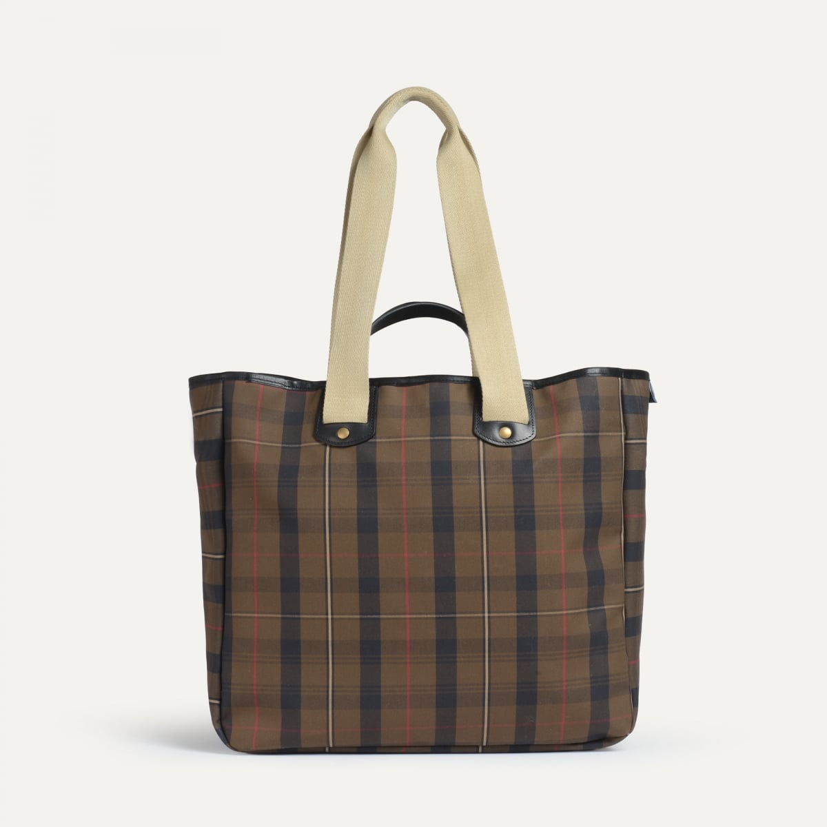 Meline Tote Bag - Tartan Red brown (image n°3)