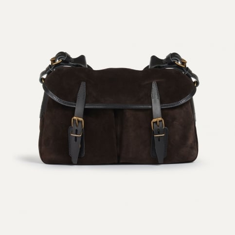 Fisherman's Musette S / Suede - Dark brown