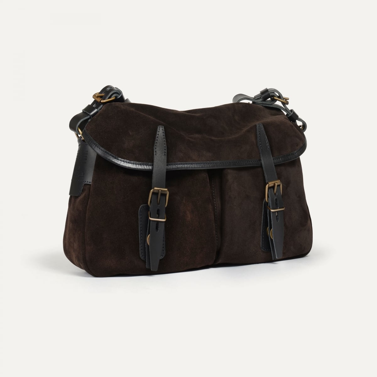 Musette S Fisherman's bag / Suede - Dark brown (image n°2)