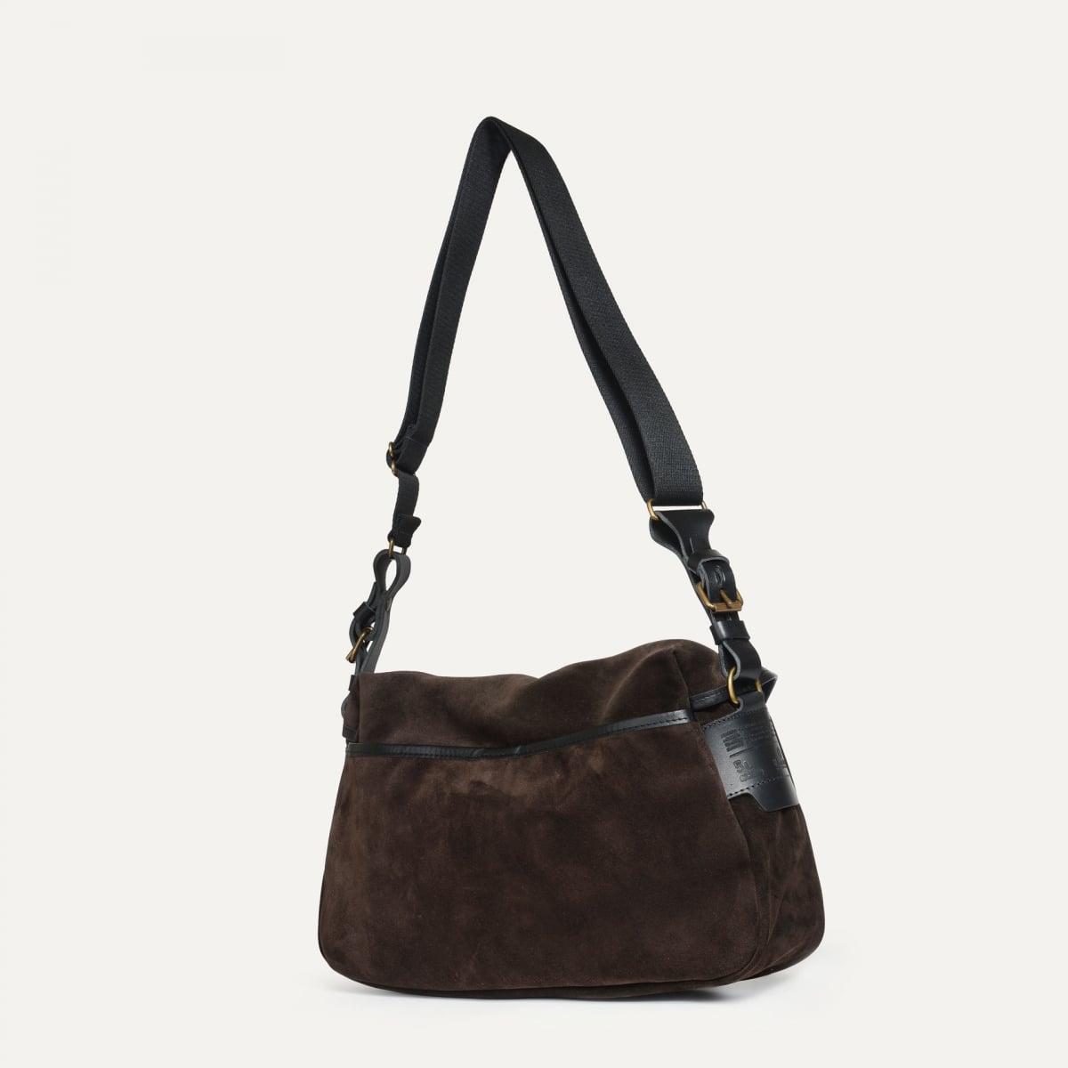 Musette des Fischers S / Veloursleder - Dunkelbraun (image n°3)