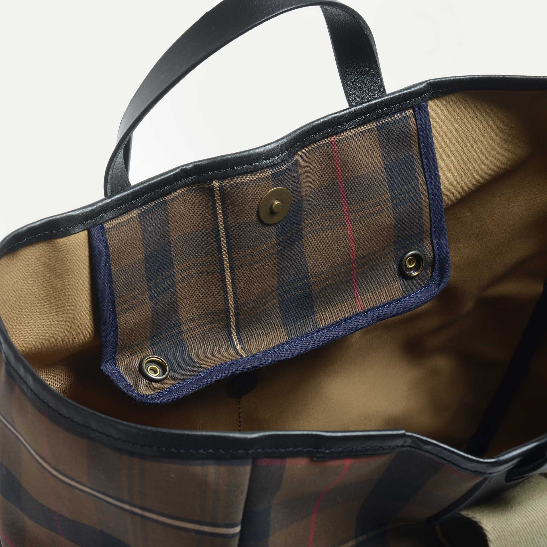 Bolso de mano Meline - Tartán marrón y rojo (imagen n.º 5)