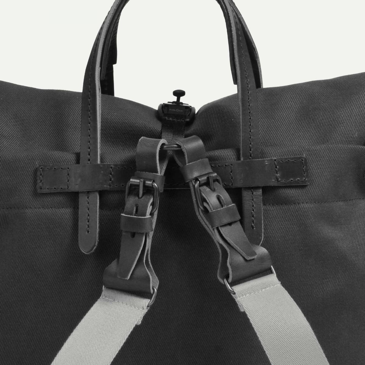 Woody business removable Backpack Strap - Black/Beige (image n°3)