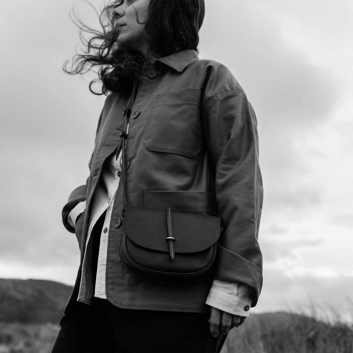 Java Mini postman bag / handbag - Amber Brown (image n°5)