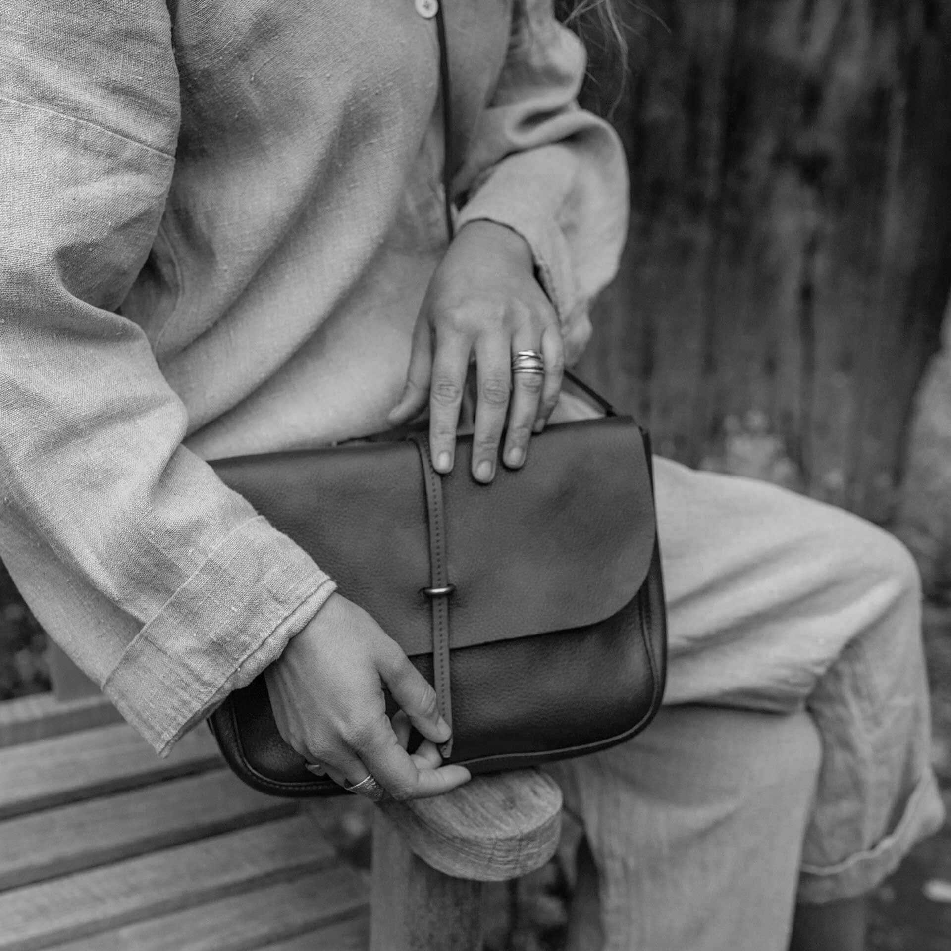 Pastel postman bag / handbag - Navy Blue (image n°4)