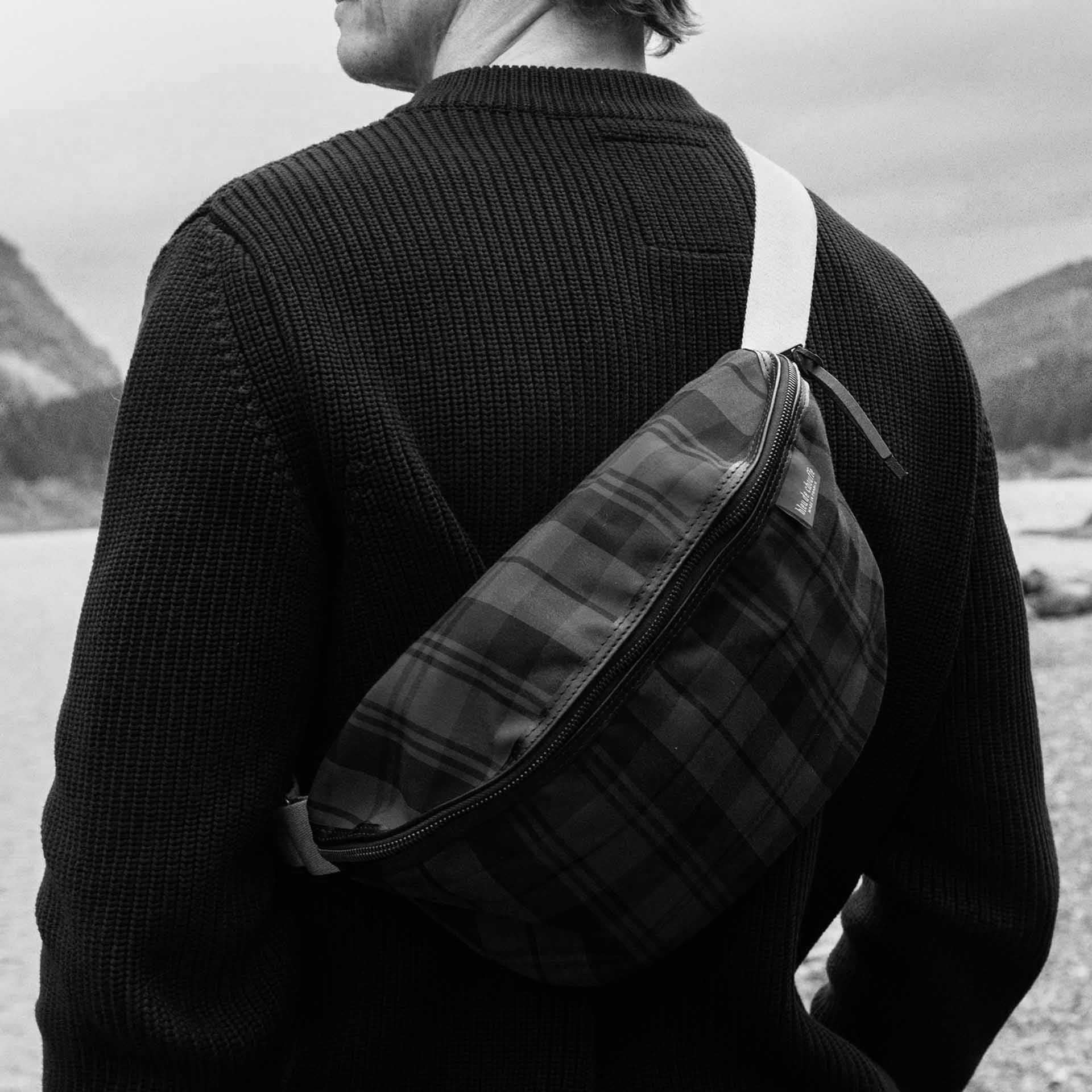 New Beat XL Belt bag - Tartan red brown (image n°5)