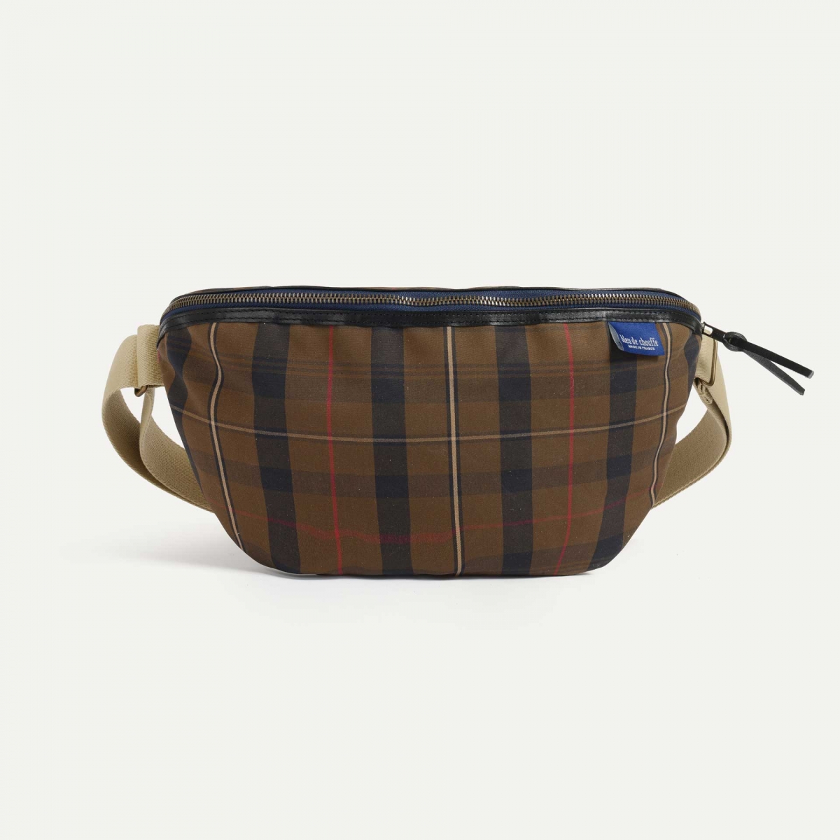 Sac Banane New Beat XL - Tartan brun rouge (image n°1)