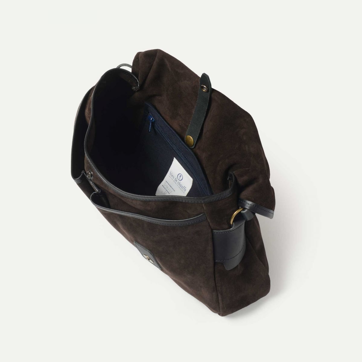 Musette des Fischers M / Veloursleder - Dunkelbraun (image n°4)