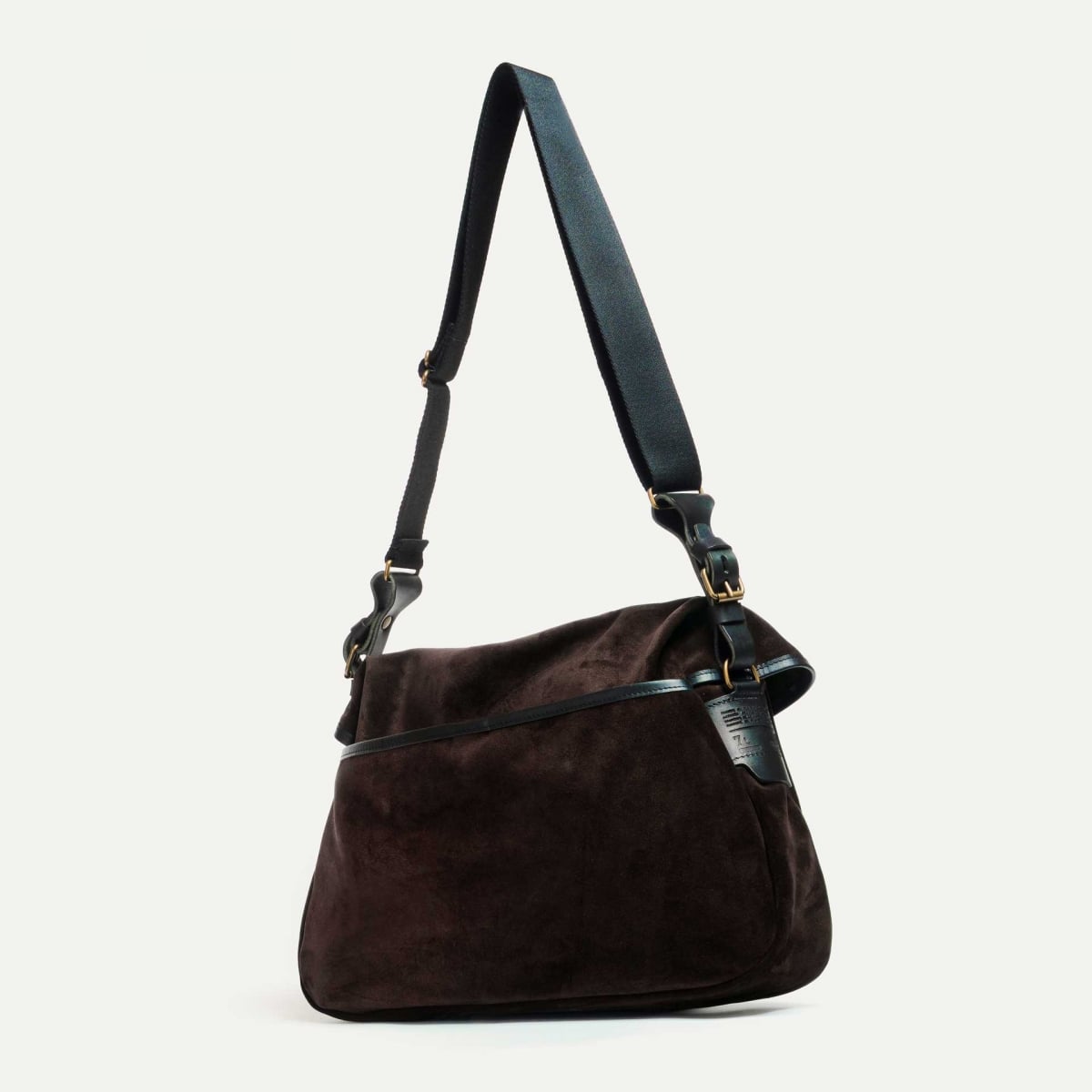 Musette des Fischers M / Veloursleder - Dunkelbraun (image n°3)