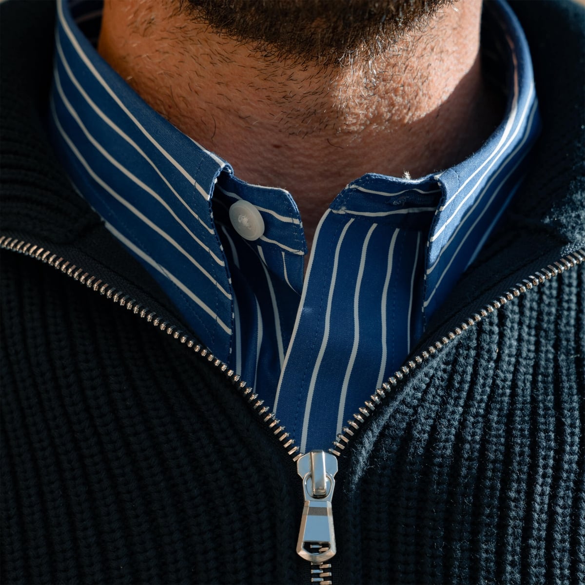 Trucker Pullover Sauzon - Marineblau (image n°6)